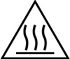 Symbol für Achtung heiß