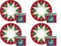 Preview: Winter Wonderland Set 4 Tassen mit Untertasse, Porzellan (90 ml)