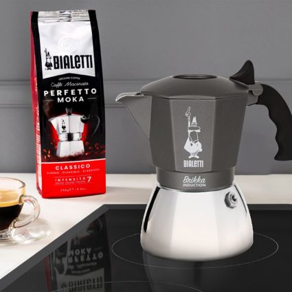 Preview: Bialetti Brikka Induction Espressokocher 4 Tassen 2. Wahl (Vorführgerät)