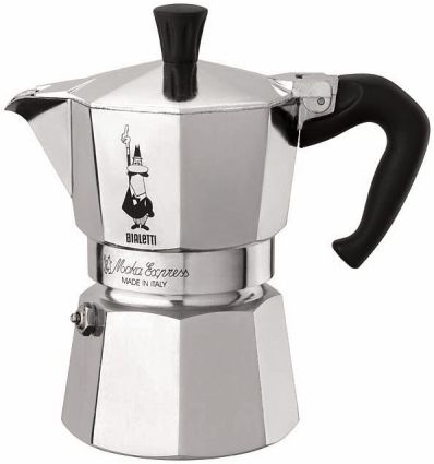 Preview: Geschenkset Moka Express 3 Tassen 2. Wahl (Vorführgerät) + Perfetto Moka Classico, Kaffee gemahlen 250g