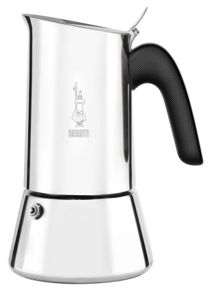 Preview: Bialetti Venus 6T, Edelstahl Espressokocher inkl. Perfetto Moka Classico 250g - 2. Wahl (defekte Verpackung)