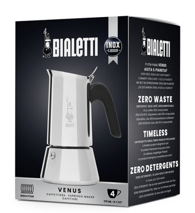 Preview: Bialetti Venus, Edelstahl Espressokocher 10 Tassen 2. Wahl (Verpackung defekt)