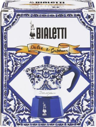 Moka Express Bialetti Dolce&Gabbana Blu Mediterraneo, 3 Tassen