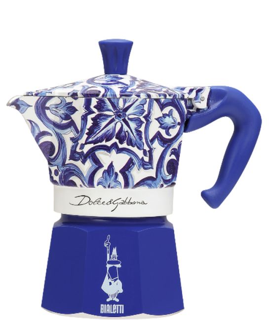Moka Express Bialetti Dolce&Gabbana Blu Mediterraneo, 3 Tassen