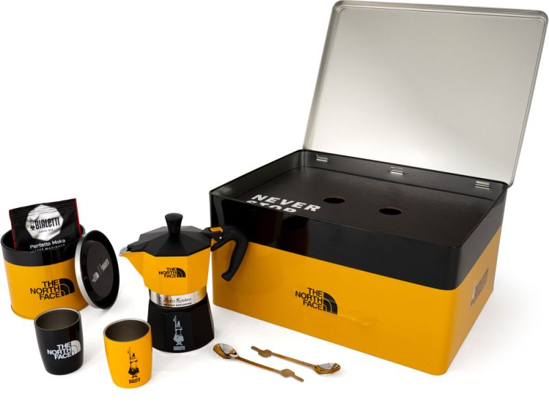 Bialetti & North Face Espressokocher-Set Moka Express 3 Tassen 7-tlg.