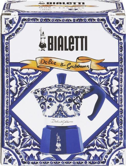 Moka Express Bialetti Dolce&Gabbana Blu Mediterraneo, 3 Tassen