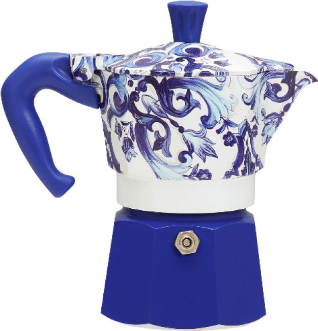 Moka Express Bialetti Dolce&Gabbana Blu Mediterraneo, 3 Tassen