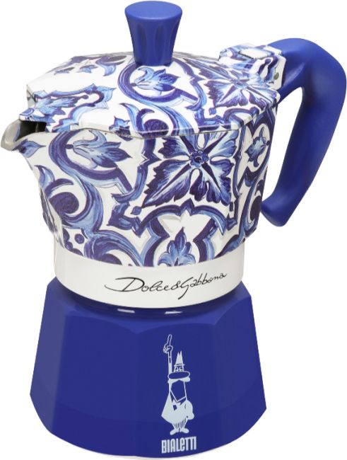 Moka Express Bialetti Dolce&Gabbana Blu Mediterraneo, 3 Tassen