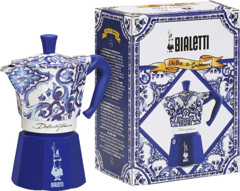 Moka Express Bialetti Dolce&Gabbana Blu Mediterraneo, 3 Tassen