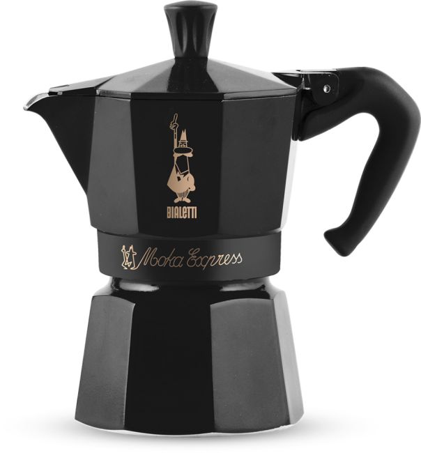 Bialetti Moka Express Monogramm Schwarz matt
