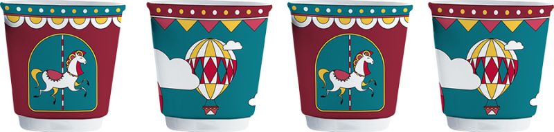 Winter Wonderland Set 4 Espressobecher, Porzellan (90 ml)